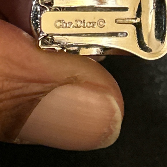 Dior Sparkling Silver Clip-On Earrings - Picture 3 of 3